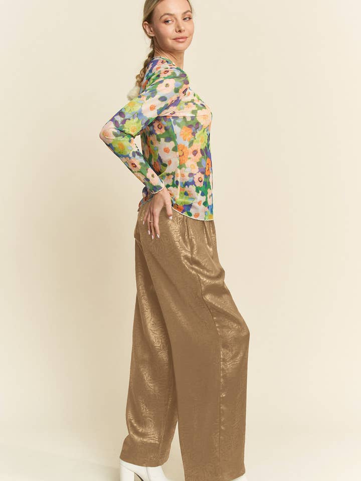 Davi & Dani - Wholesale Pants - Women's - PLUS WIDE LEG TROUSERS CRINKLED TEXTURED PANTS7