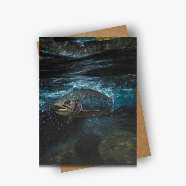 Card - Salmon, Scotland Highlands for wholesale by Lizzie Moult