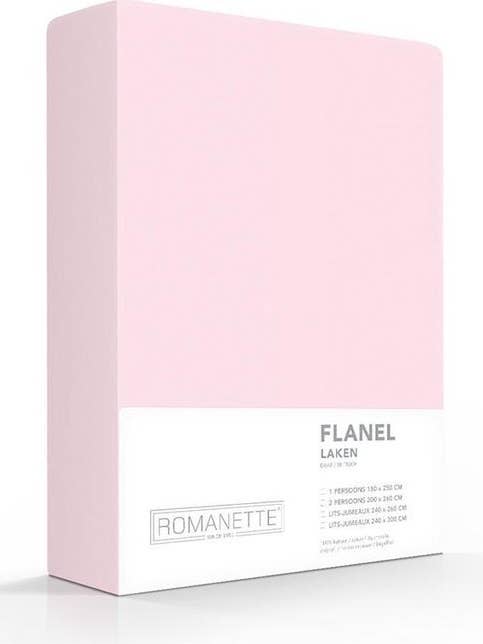 Romanette Flannel Bedsheet Rose for wholesale by TEXTAP B.V.