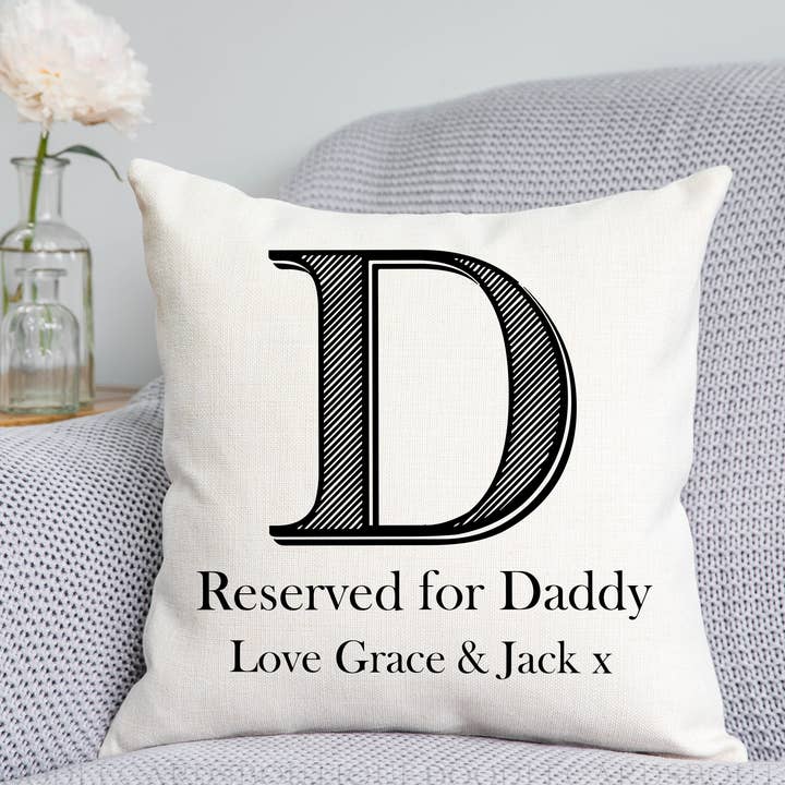 Reserved For Daddy Cushion for wholesale by DoodlecardsBoutique