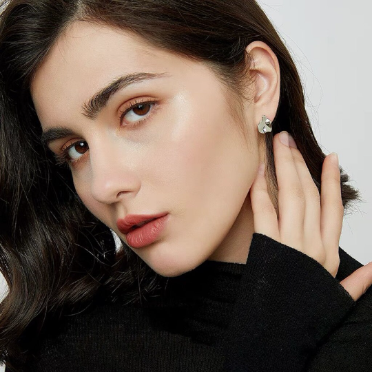 happyzzzsu - Wholesale Stud/Post Earrings - Sterling Silver Statement Unique Geometric Irregular Stud Earrings5