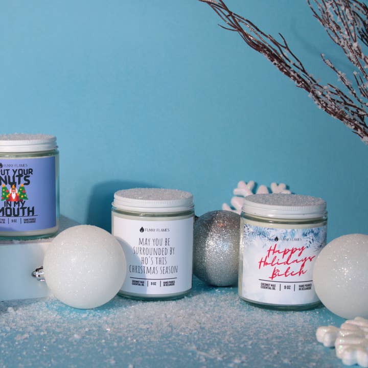Funny Flames Candle Co - Les Creme - Wholesale Jar/Filled Candle - Holiday 2025 Best Sellers Collection 9oz Candles111