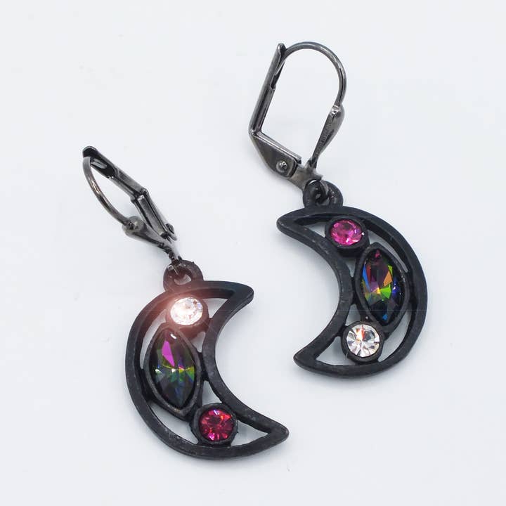 Små Crystal Moon örhängen för wholesale av Fizz