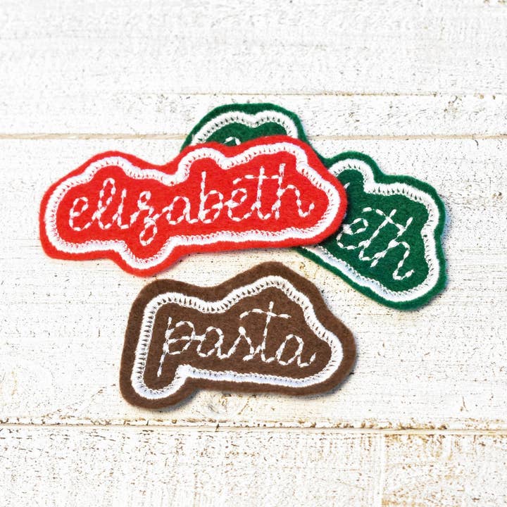 Patch de caligrafia cursiva inspirado no vintage por atacado de Little Ann Studio