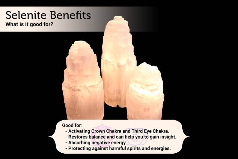 Designs by Deekay Inc. - Wholesale Accent/Desk Lamp - Selenite Crystal Lamp w/ Cord + Bulb (6 in.)2