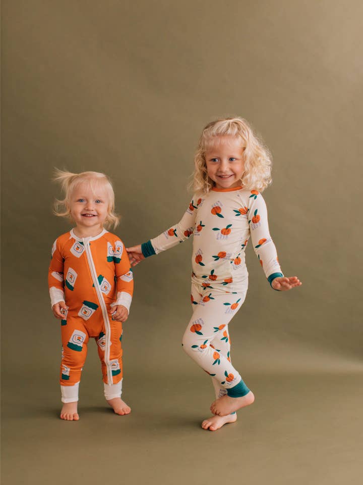Tangerine Rêve - Wholesale Sleepwear Set - Kids - Tangerine Oats Pajamas1