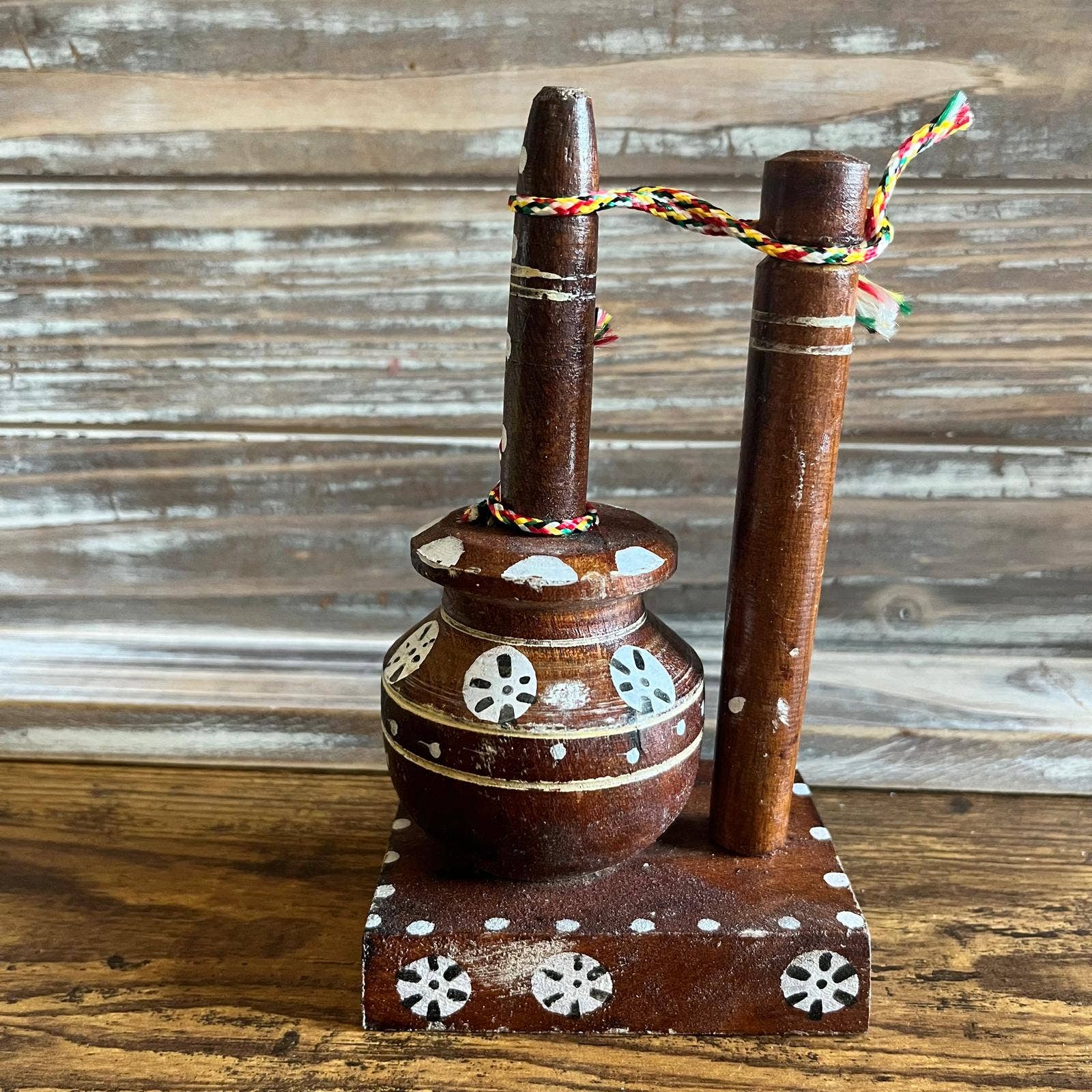 Magnifique Hearts - Wholesale Desk Decor - Kids & Baby - Last Act:  Ethnic Wooden Dahi Handi for Home Decor 6''X3.5''2