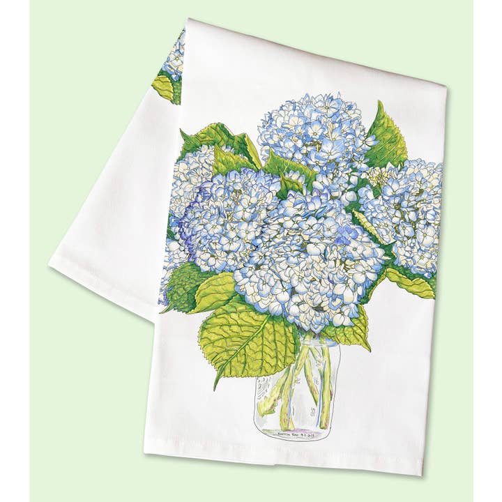 Vivid Cottage - Wholesale Tea Towel - Tea Towel - Blue Hydrangea