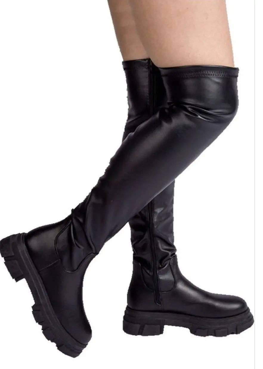 K Monae's – wholesale Boots – Women’s – "She Got It" Over the Knee Flat Boot0