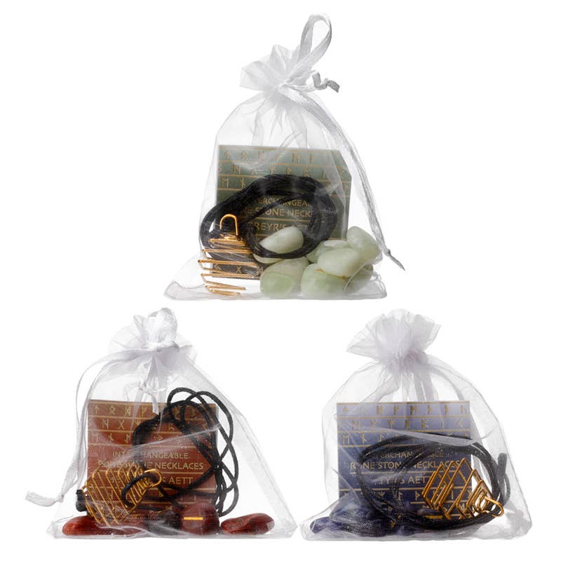 Puckator Ltd - Wholesale Spiritual Stone/Crystal - Make Your Own Rune Stone Gemstone Necklace Kit1