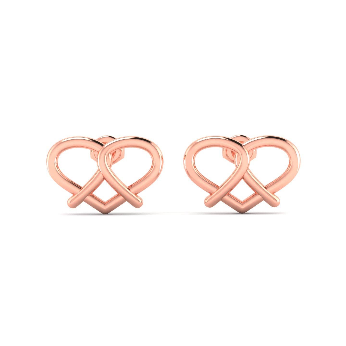 Woidladl - Wholesale Stud/Post Earrings - Heart Pretzel Earrings7