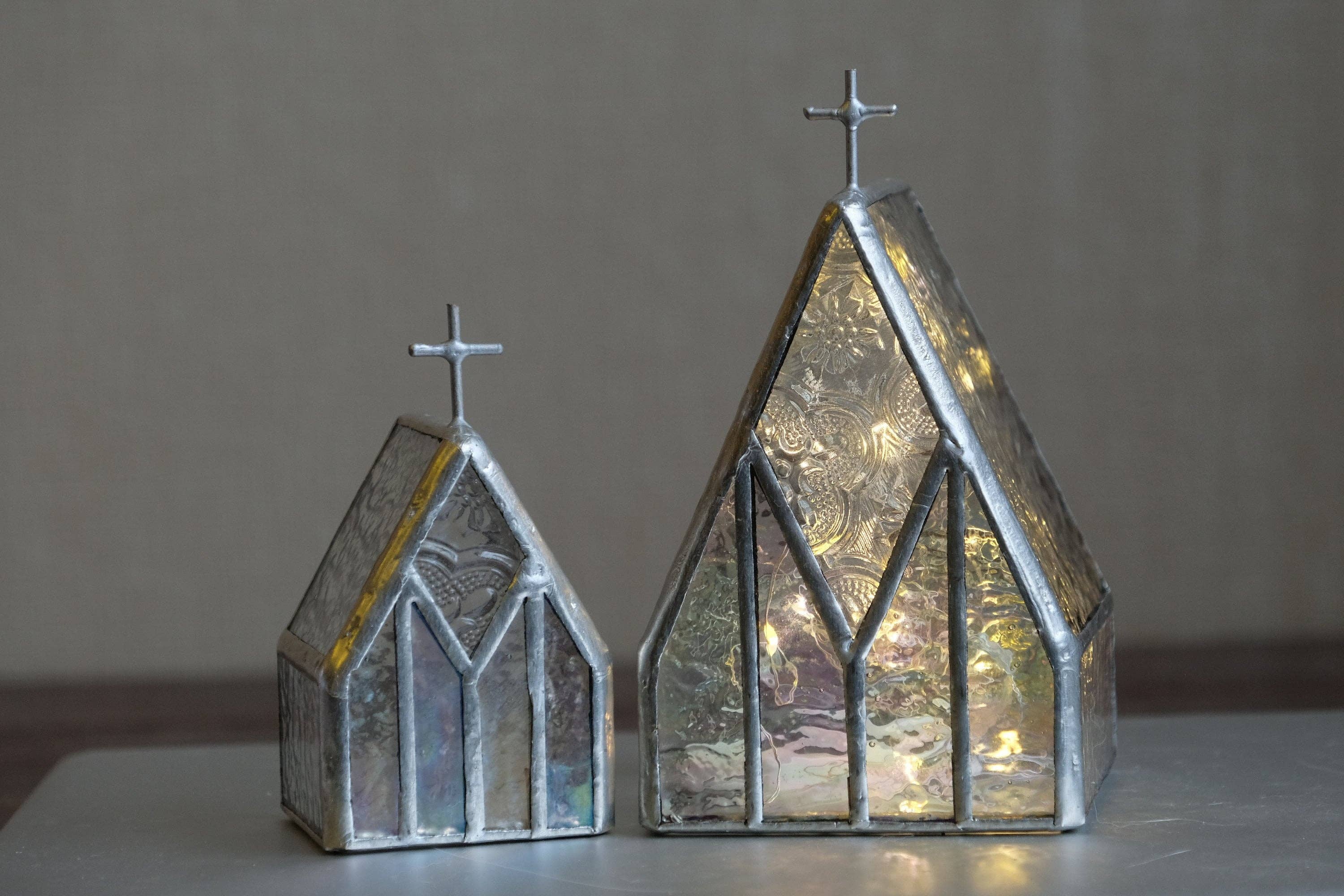 LuminaSalina - Venta al por mayor Candelabros - Santidad Blanca - Portavelas de Vidrio de Vitrales para Velas de Té Jesús Cristo Regalo Cristiano1