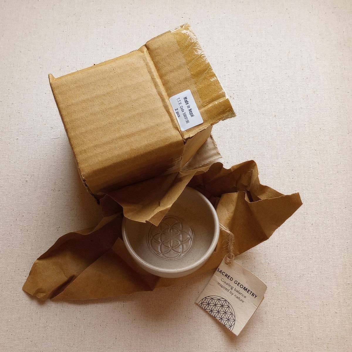 Ten Thousand Villages - Vente Bols à condiments/sauces - Bol à tremper à géométrie sacrée - Seed of Life9