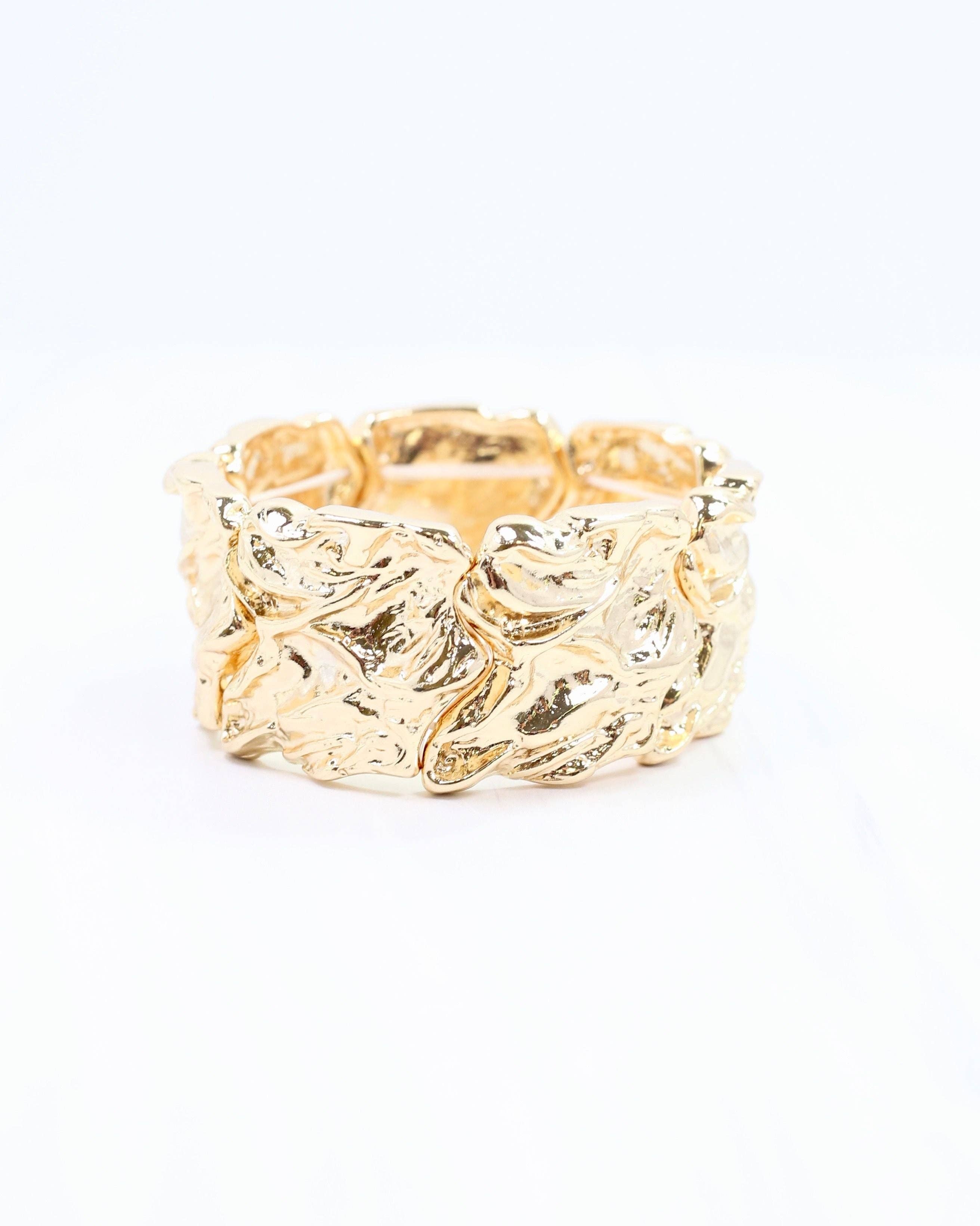 Caroline Hill - Wholesale Bangle Bracelet - Crandell Stretch Bracelet Gold1