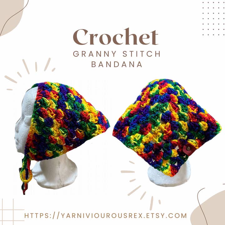 Mexican Granny Stitch Bandana för wholesale av Yarniviourous Rex