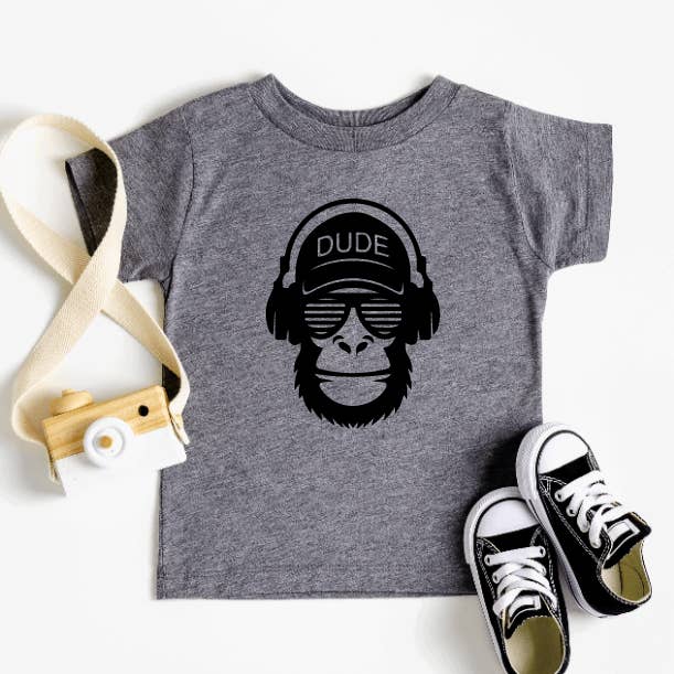 Dude Monkey Toddler Graphic Tee D29 for wholesale by Tron Tron Graphic Wear