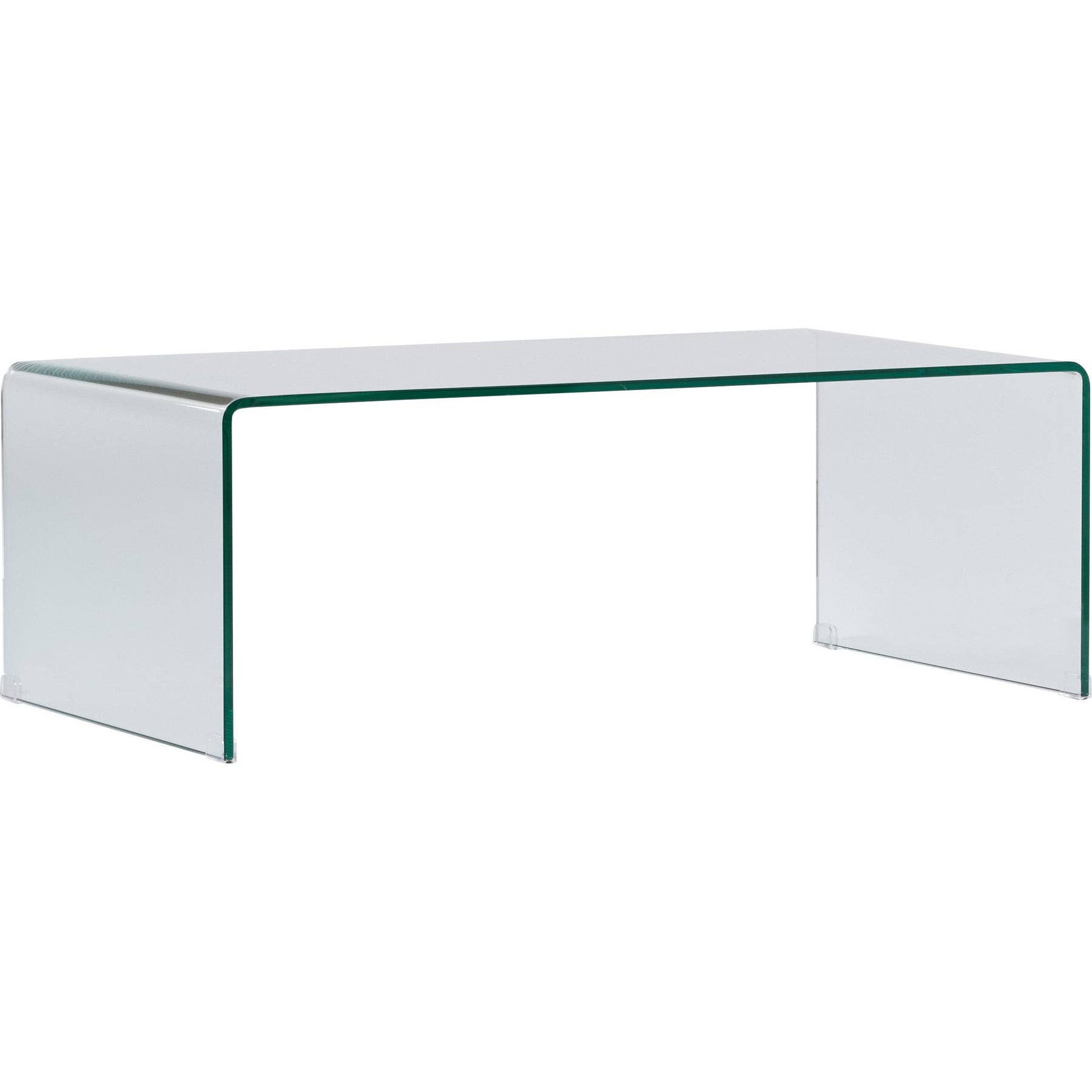 HomeRoots - Wholesale Coffee Table - 24" Clear Glass Sled Coffee Table5