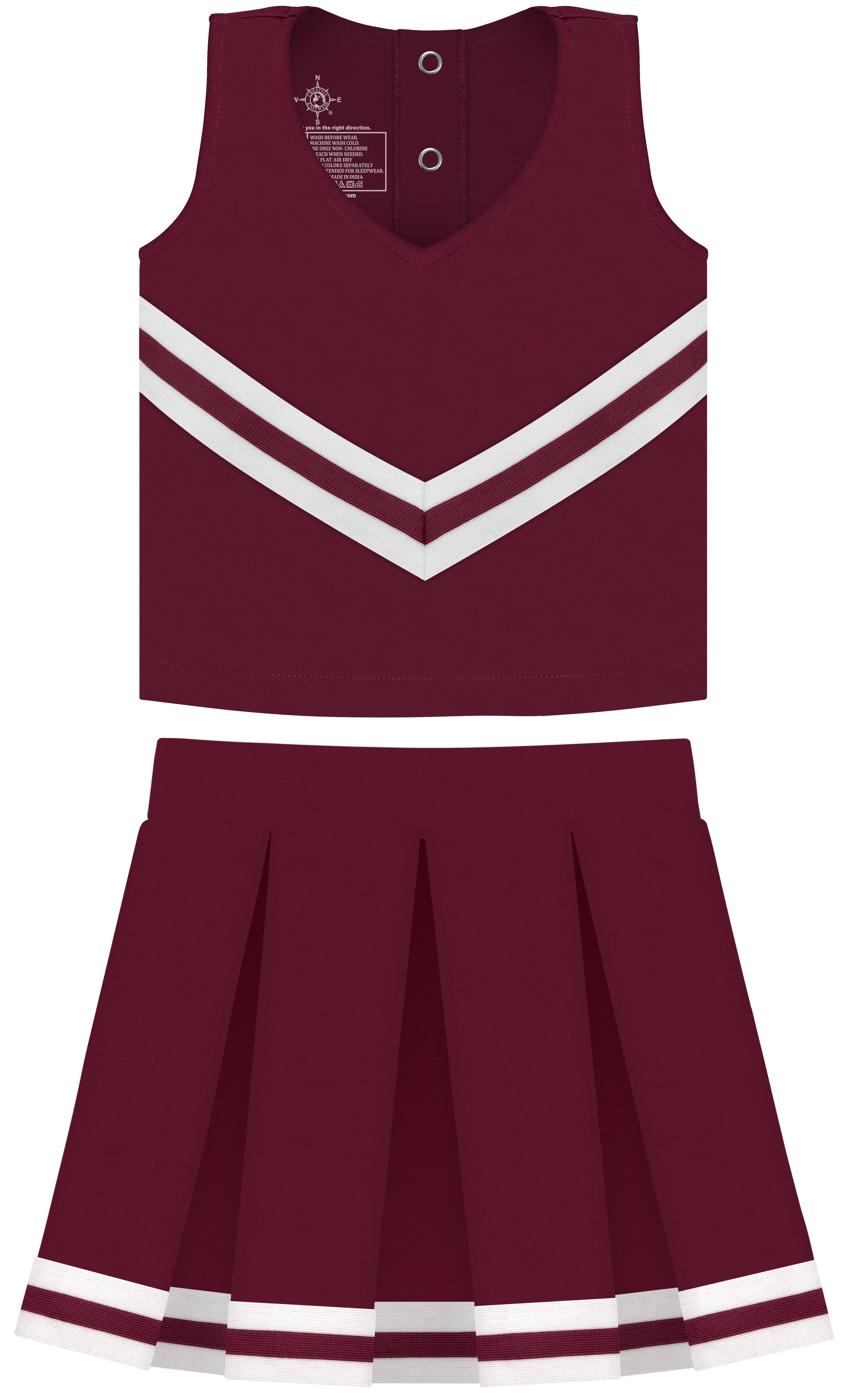 Creative Knitwear - Wholesale Dress - Kids - Custom Girls 3-Piece Cheer Dress: Screen Print2