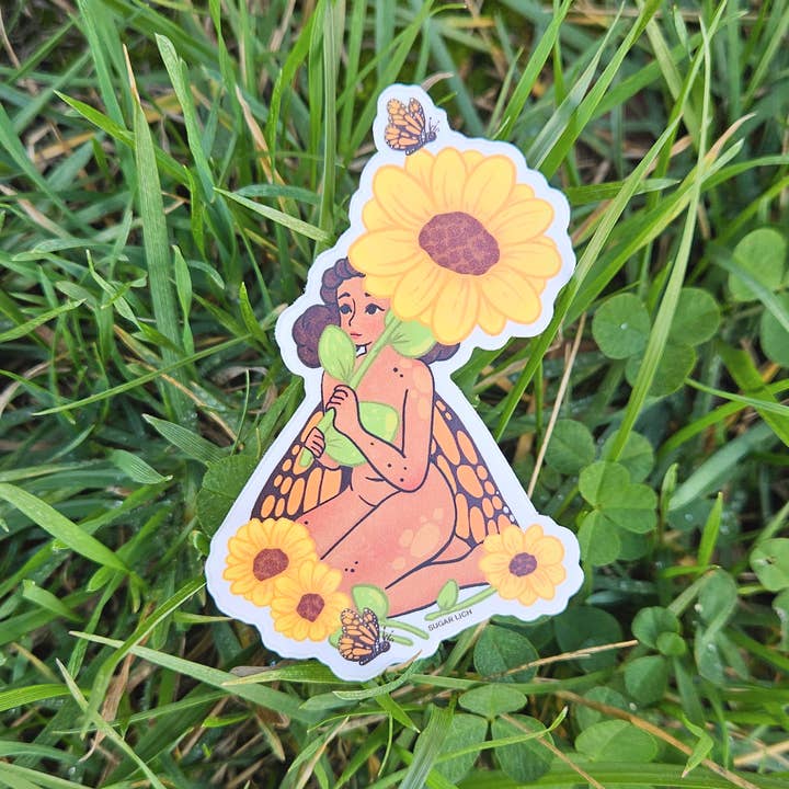 Sunflower Fairy Sticker for wholesale by Sugar Lich