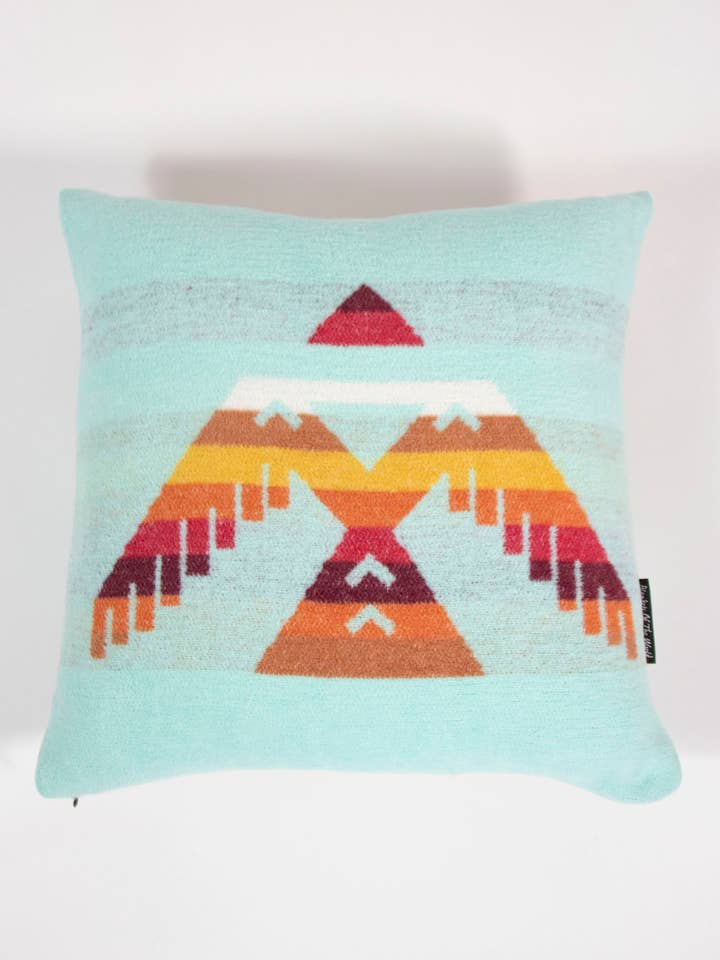 Cuscino Huitzilin Turchese per la vendita all'ingrosso da parte di Blankets Of The World