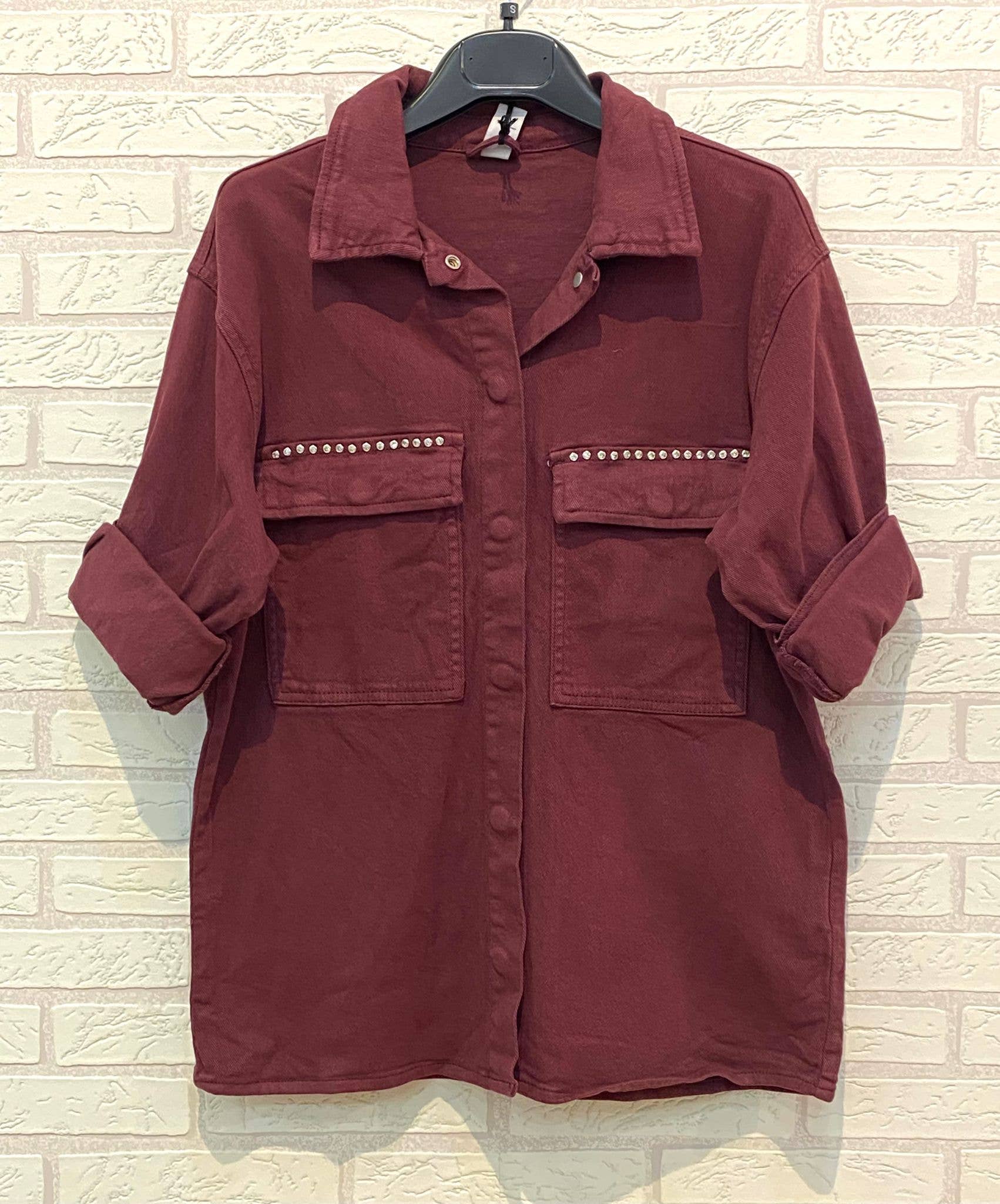 Ling - Wholesale Jacket - Women's - REF.224107 JACKET WITH SHINY STUDS1