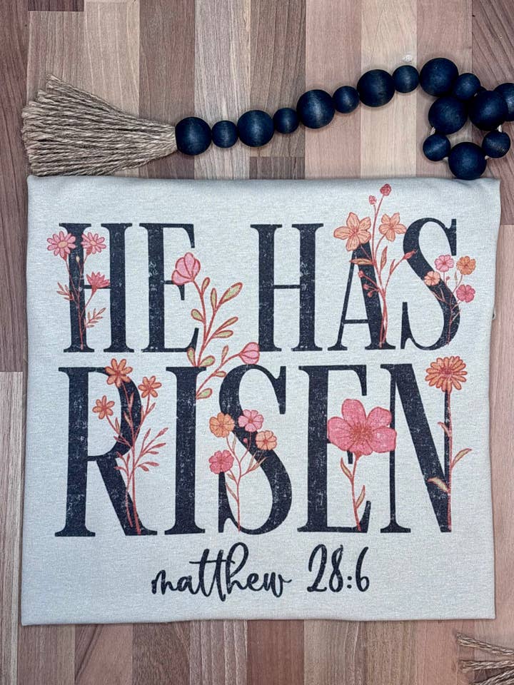 He Has Risen SUBLIMATION TEE for wholesale by Pink August