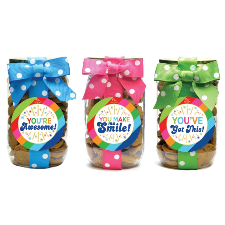 Cookie Jars - Motivational Asst - Pint for wholesale by Oh, Sugar!