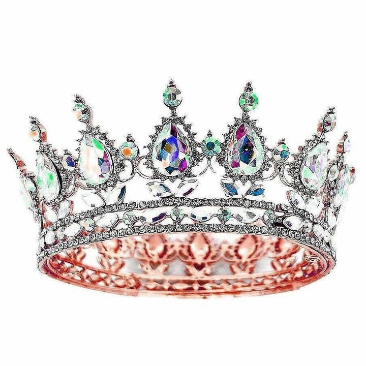 Diacly - Wholesale Tiara - Women's - Pear Bold Stone Queen Rhinestone Crown7