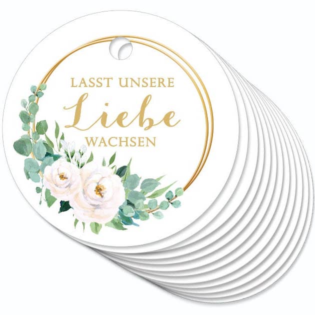 12 ANHÄNGER Lasst unsere Liebe wachsen • Ringe Zweige grün für den Großhandel von fioniony®