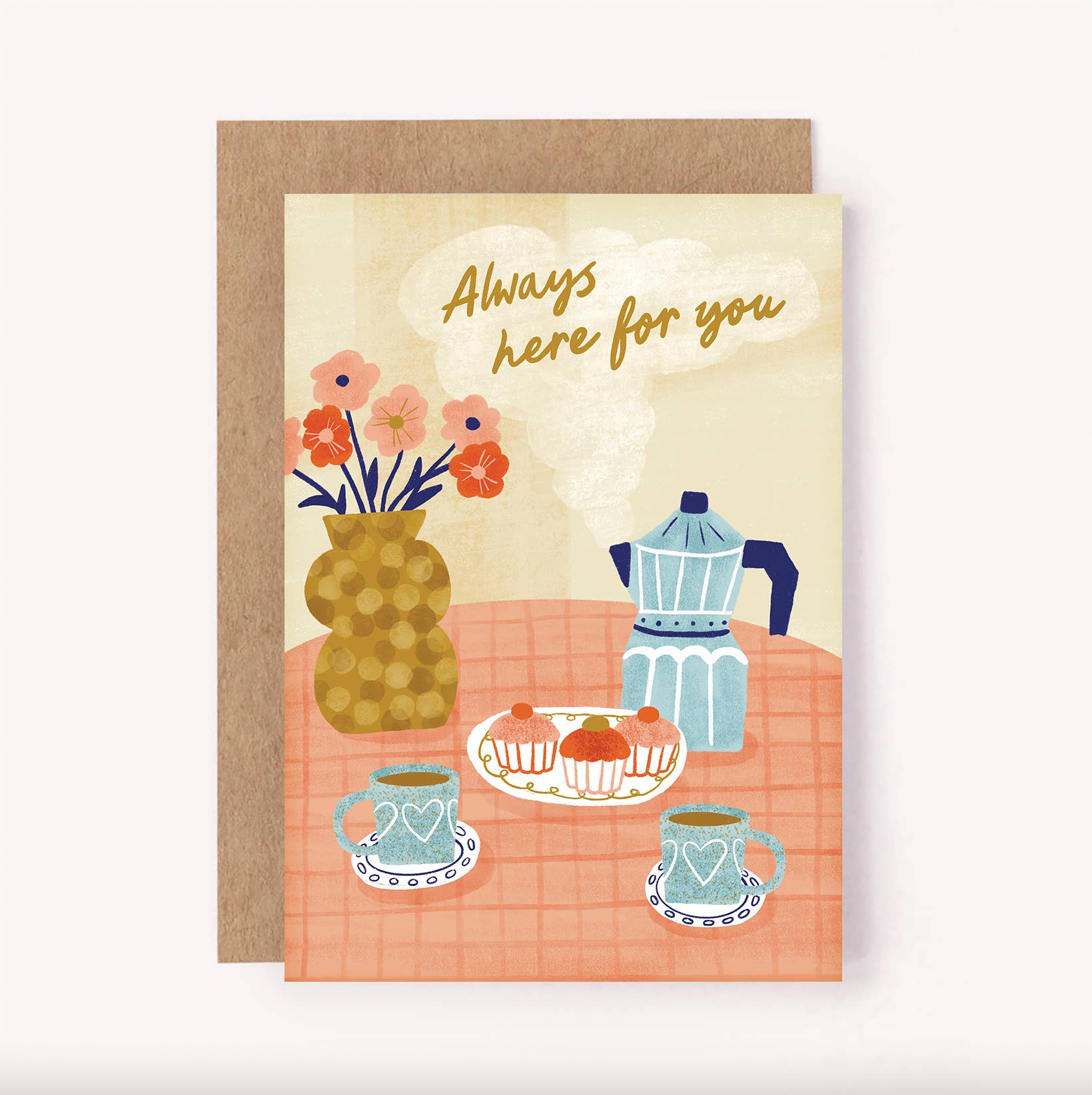 Lauren Sissons Studio - Wholesale Sympathy Card - Always Here for You Card - Support Sympathy Greeting Card