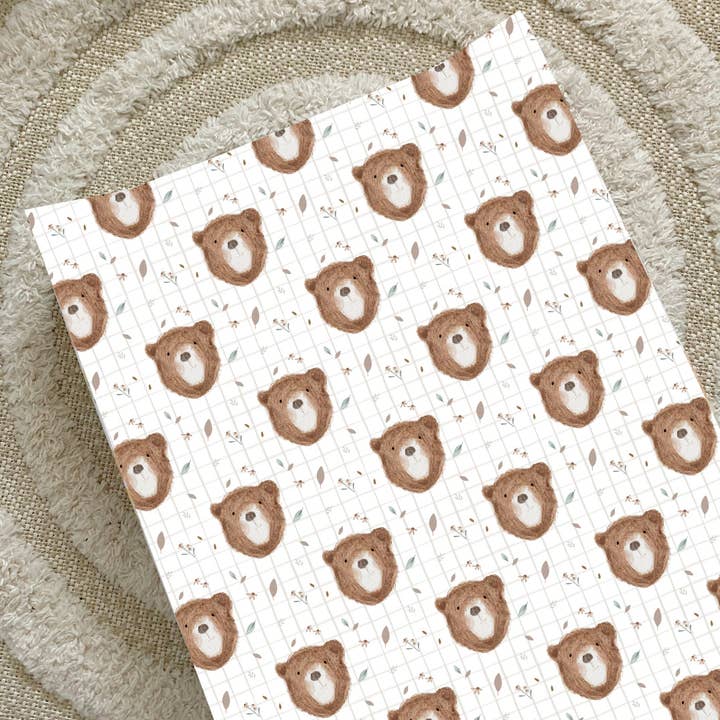 Bear Head Wedge Baby Changing Mat | Woodland Changing Mat for wholesale by Bobbin and Bumble - Baby Changing Mats