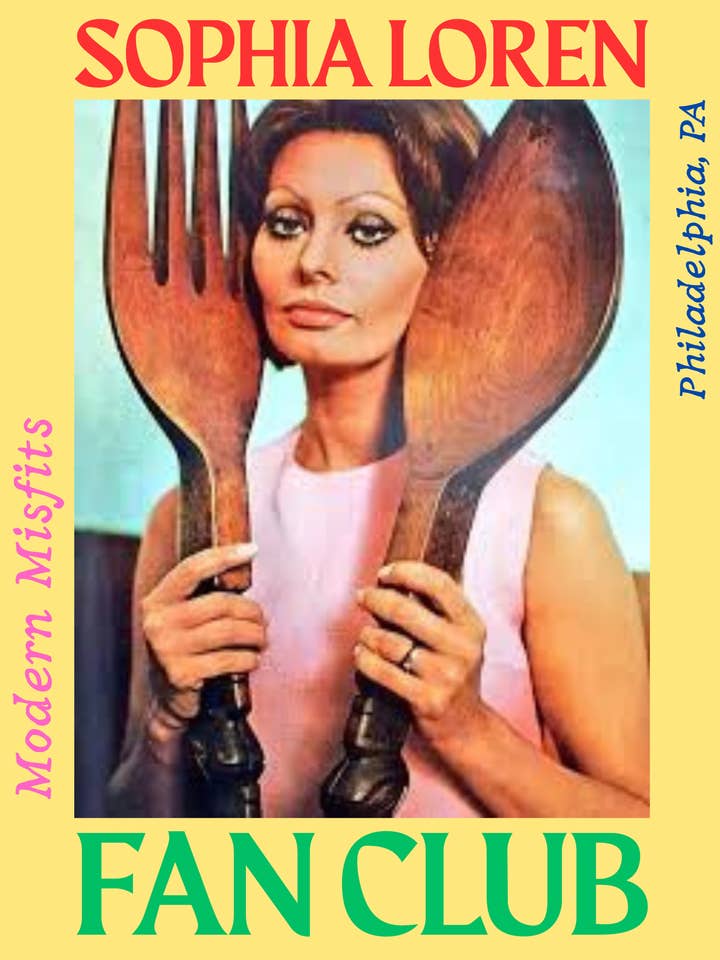 Sophia Loren Fan Club Rectangular Sticker for wholesale by Modern Misfits