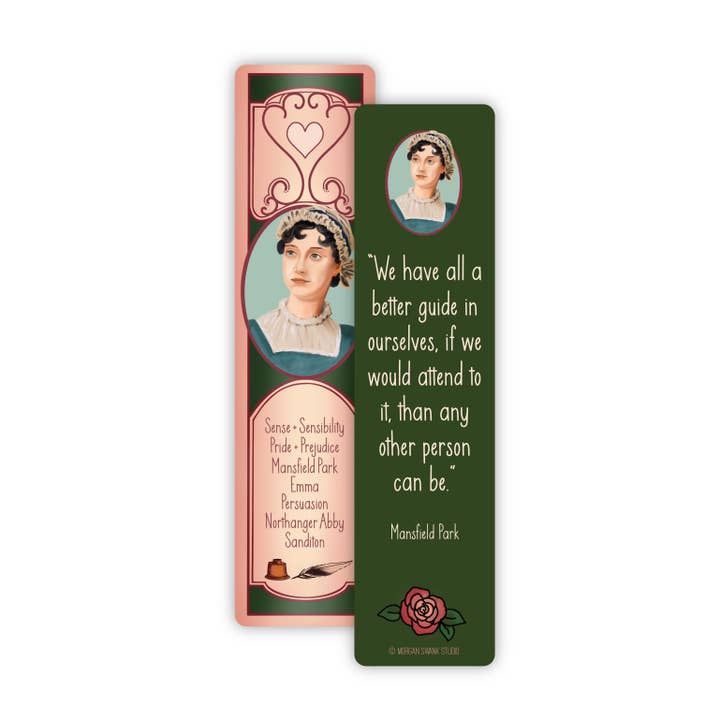 Jane Austen Bookmark for wholesale by Morgan Swank Studio