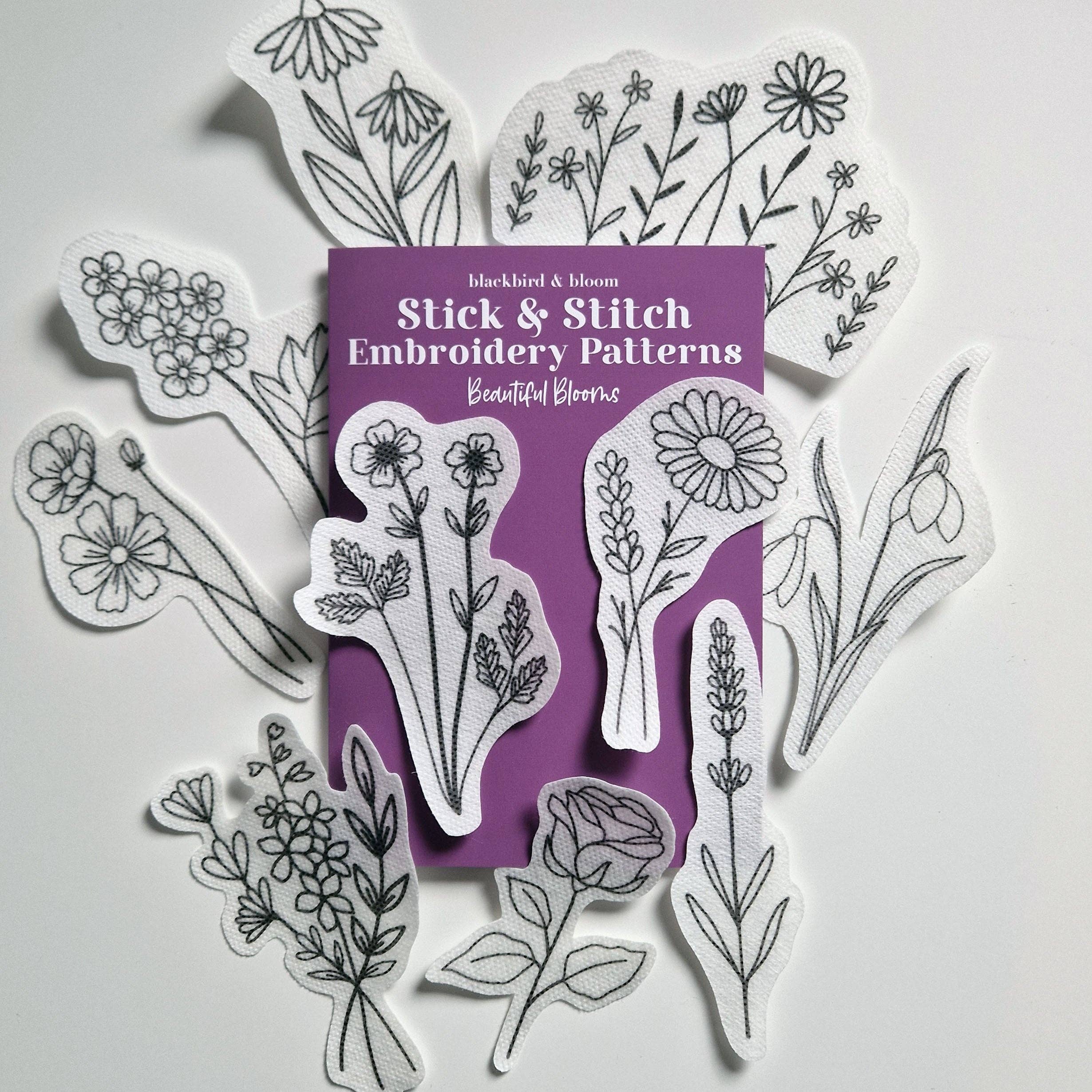 Blackbird & Bloom Embroidery - Wholesale Embroidery/Cross Stitch Supplies - Beautiful Blooms Stick & Stitch Embroidery Patterns4