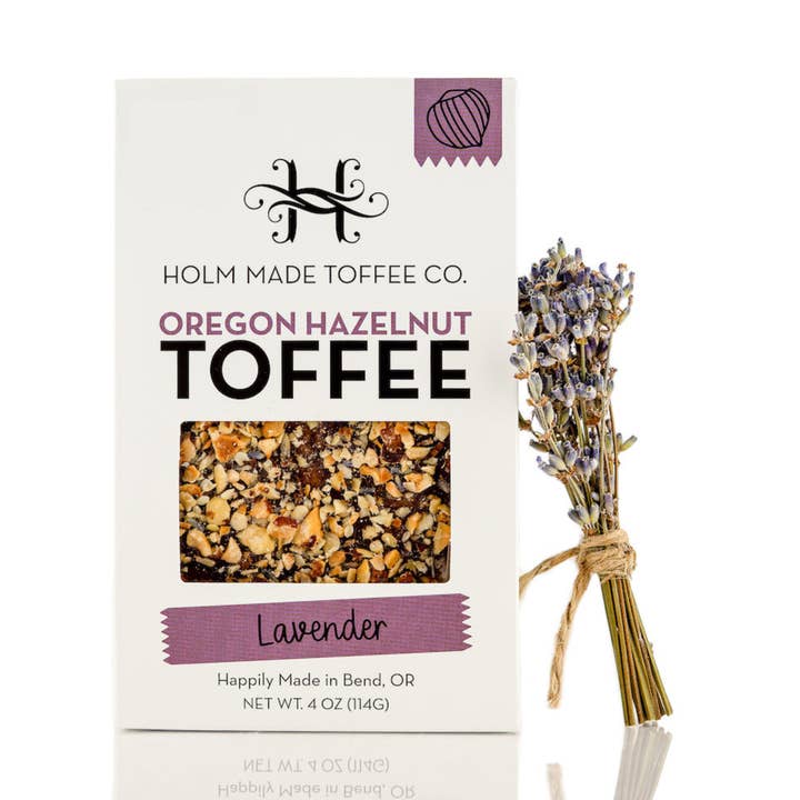 Lavender - Oregon Hazelnut Toffee for wholesale by Holm Made Toffee Co.