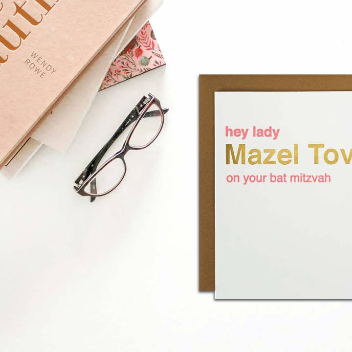 Mikspress - Wholesale Bar/Bat-Mitzvah Card - Hey Lady, Mazel Tov, Funny Bat Mitzvah Card2