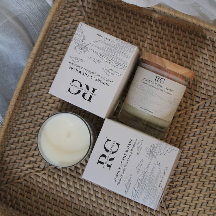 Raglan Candles - Wholesale Jar/filled candle - Sunset At The Wharf