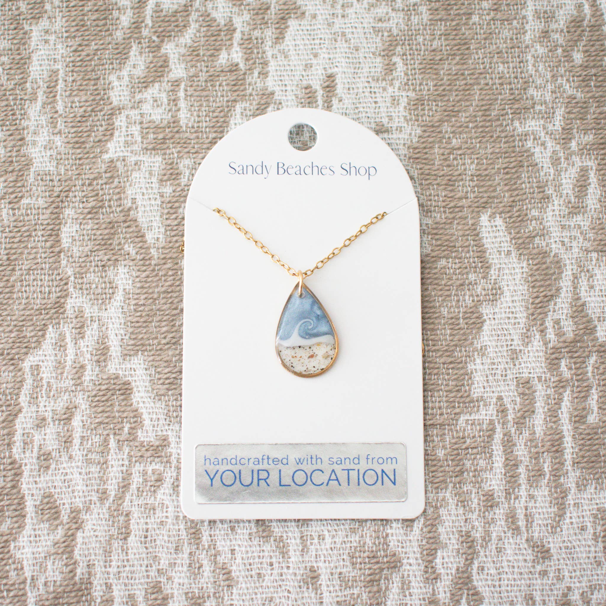 Sandy Beaches Shop - Vente Colliers à pendentif - Colliers en sable personnalisés | Pack varié | Vagues | Argent2