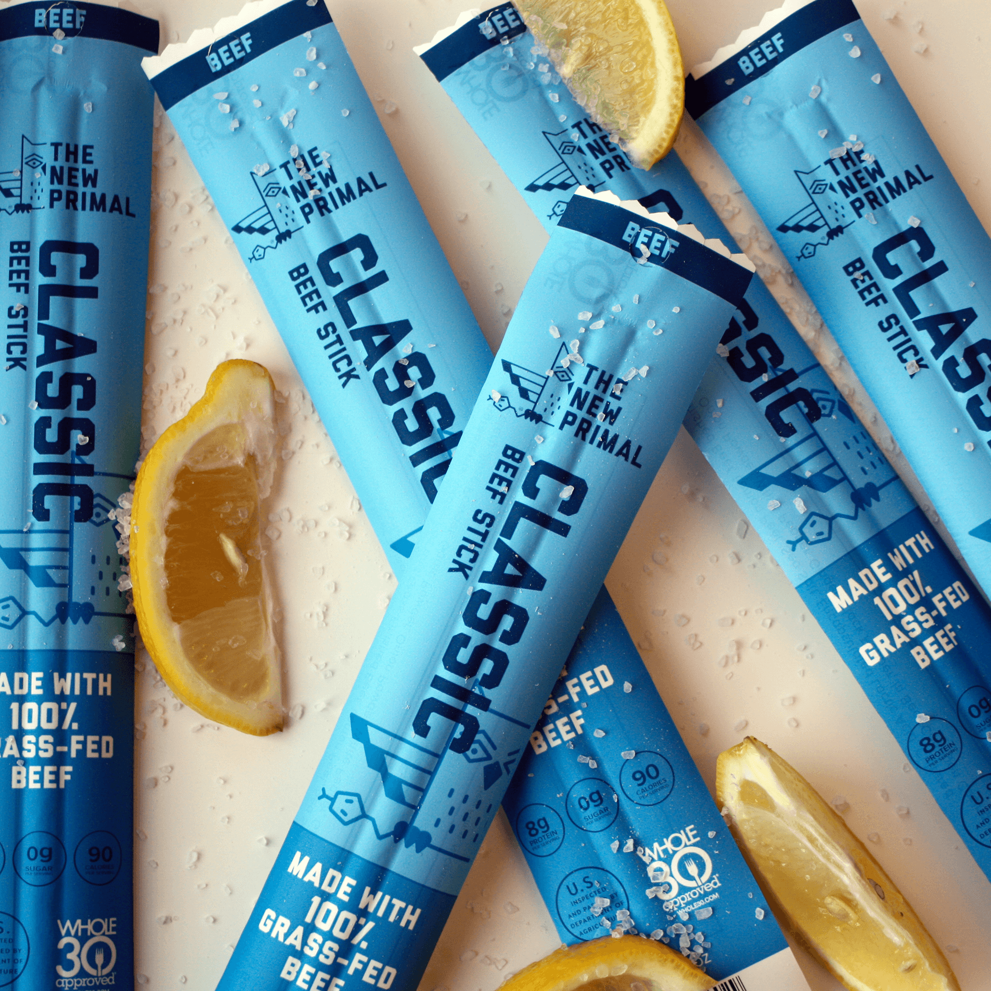 New Primal - Wholesale Jerky - Classic 100% Grass-Fed Beef Meat Sticks, Zero Sugar2