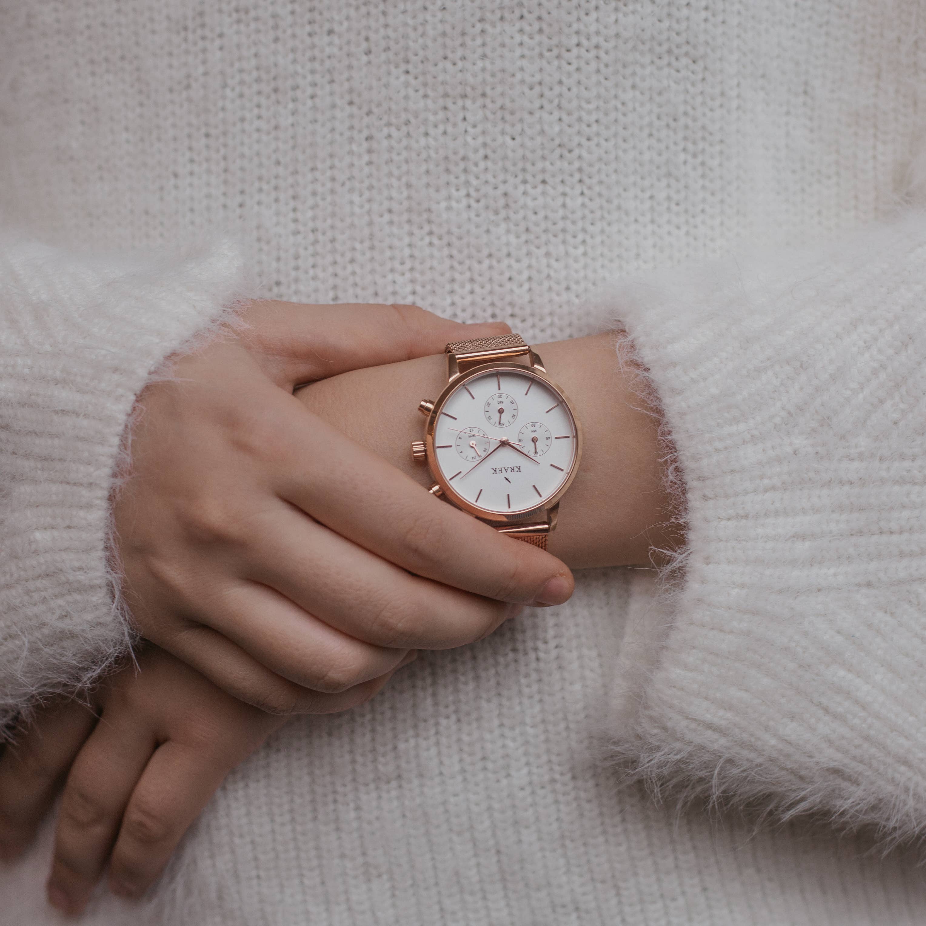 KRAEK Watches - Wholesale Wrist Watch - Women's - Zoë | Rose Gold | Mesh | 38 mm1