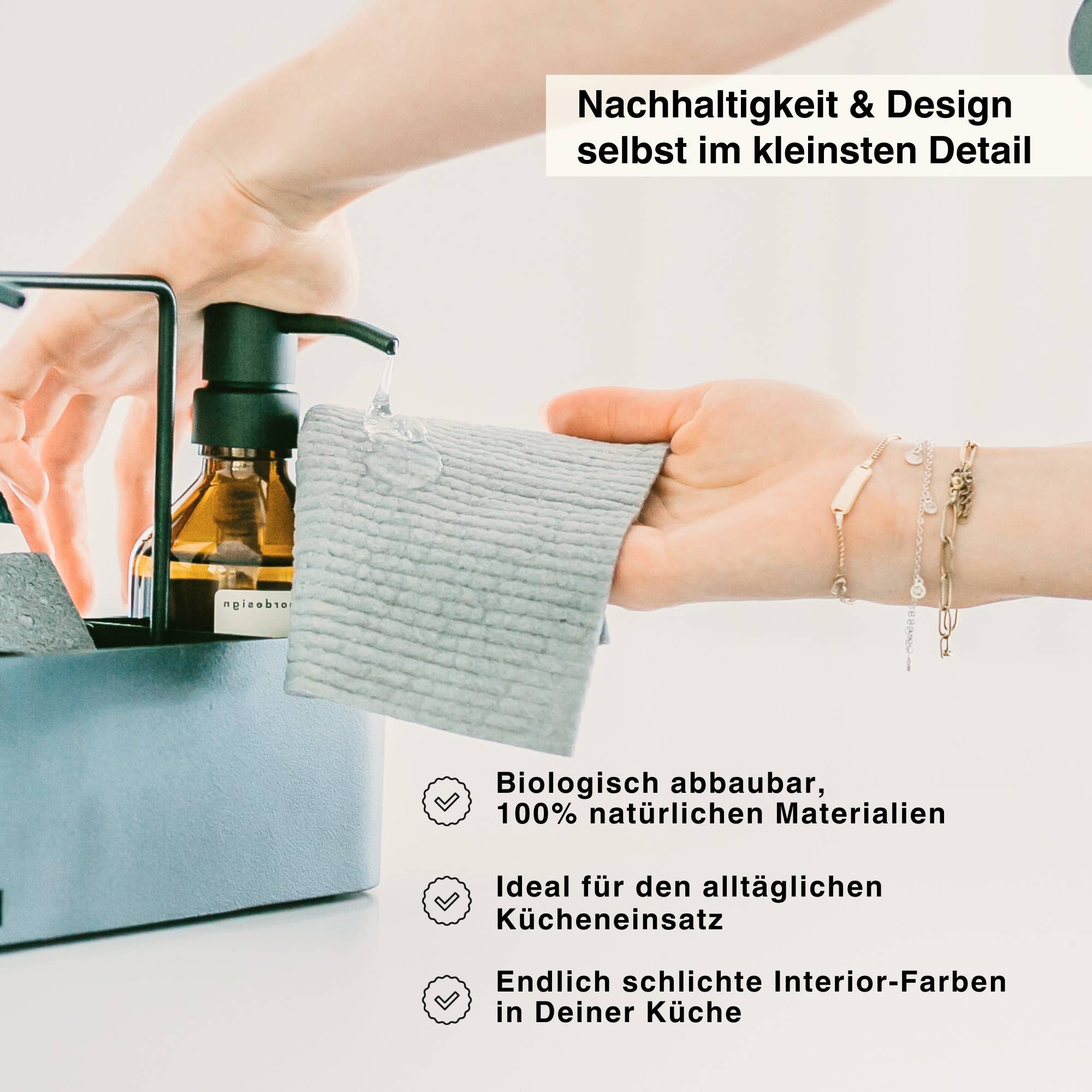 nordesign - Wholesale Cleaning Sponge - Natural sponge cloth (set of 2) - grey3