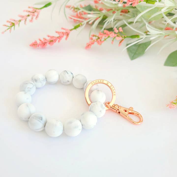 CALACATTA Bracelet Key Ring - Rose Gold for wholesale by SloaneandBlake