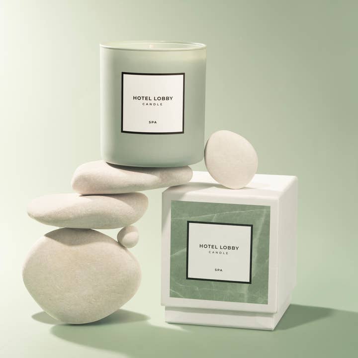 Hotel Lobby Candle - Wholesale Jar/Filled Candle - Spa - Relaxing Eucalyptus Luxury Soy Candle - 9.75 oz6