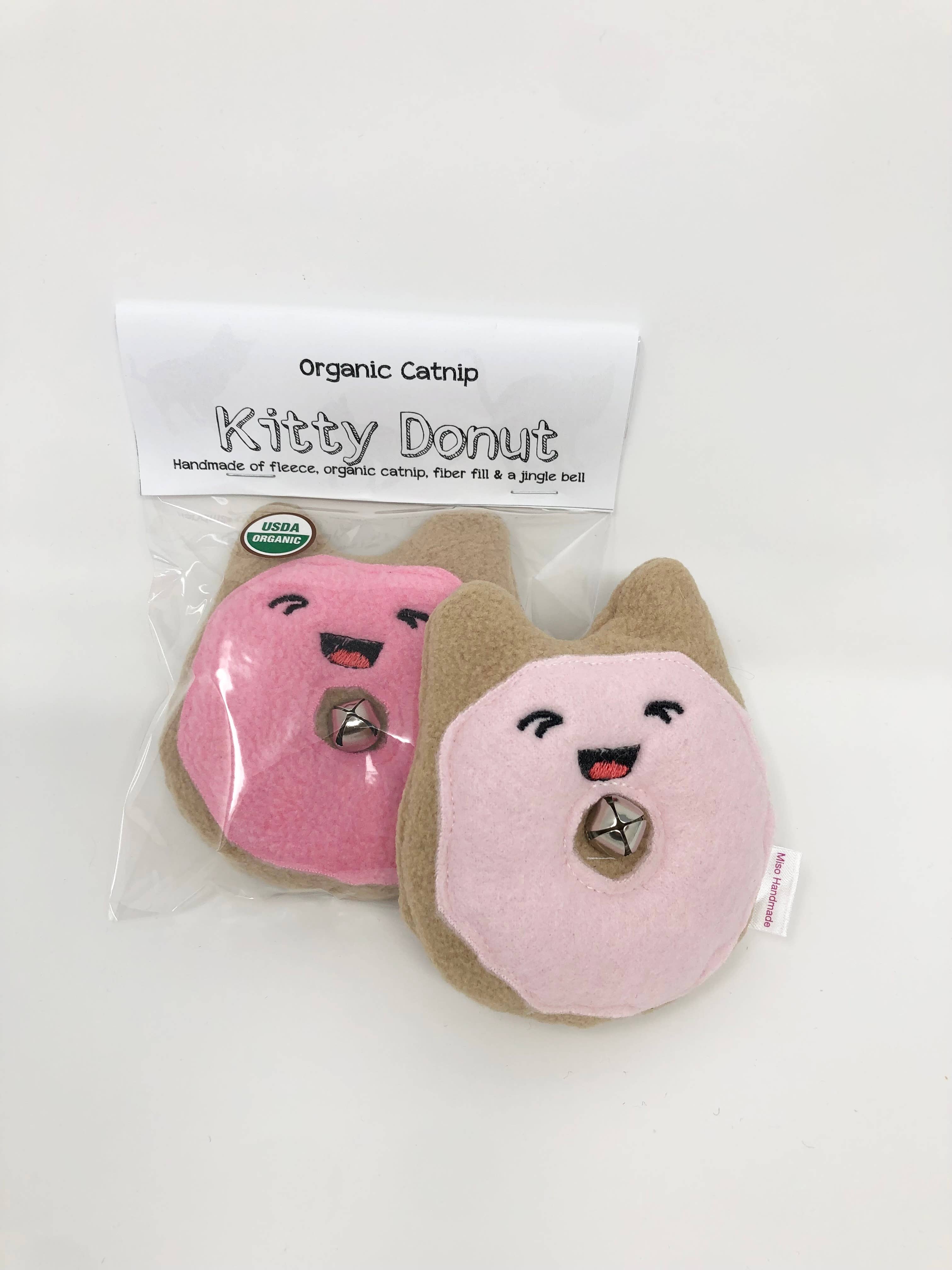 Miso Handmade - Wholesale Pet Toy - Cat - Kitty Donut with Bell3