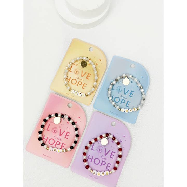 LOVE Two Tone inspirational Bracelet for wholesale by Love and Repeat