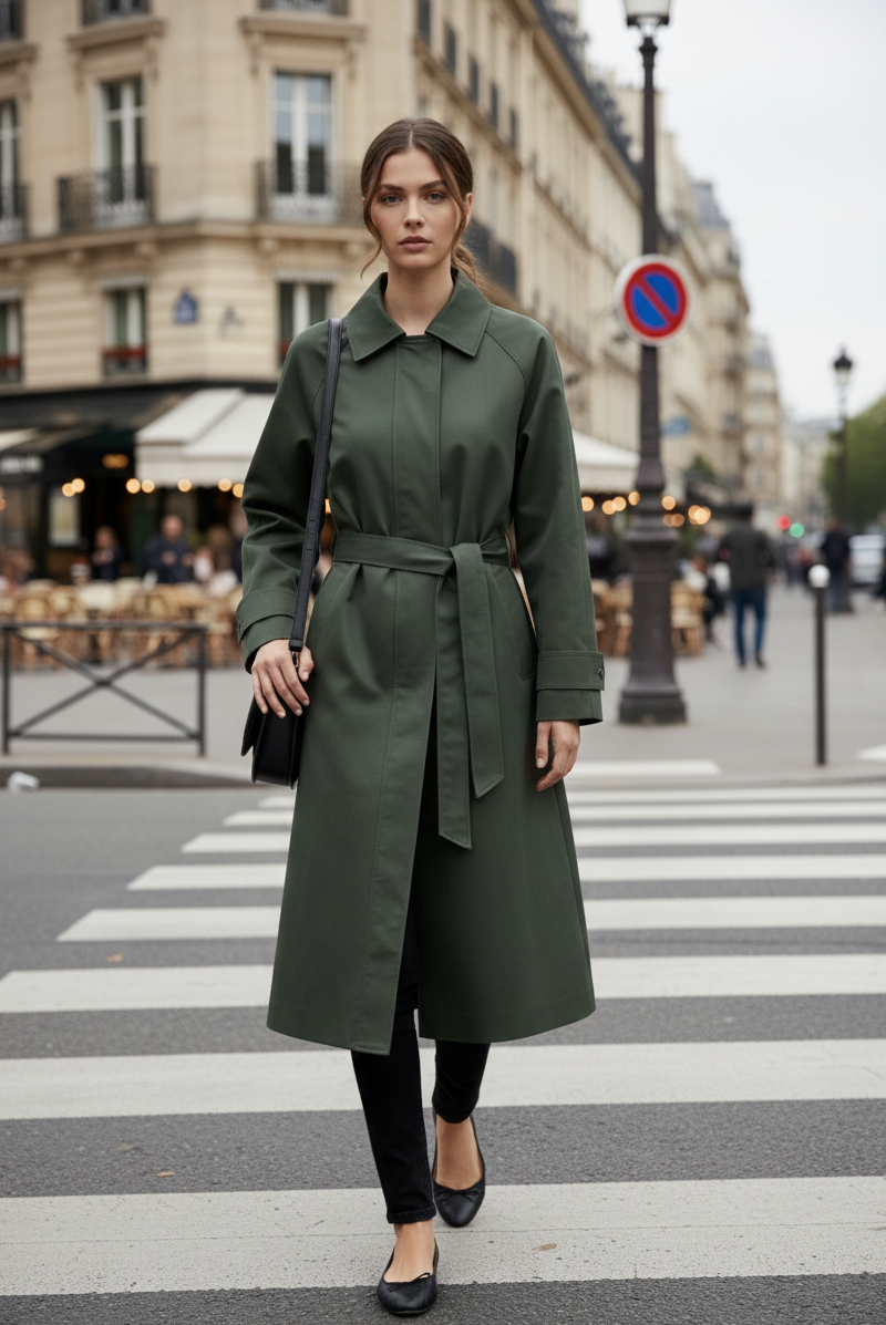 KZELL PARIS - Wholesale Trench Coat - Women's - TRENCH IMPERMÉABLE EN COTON MÉLANGE7