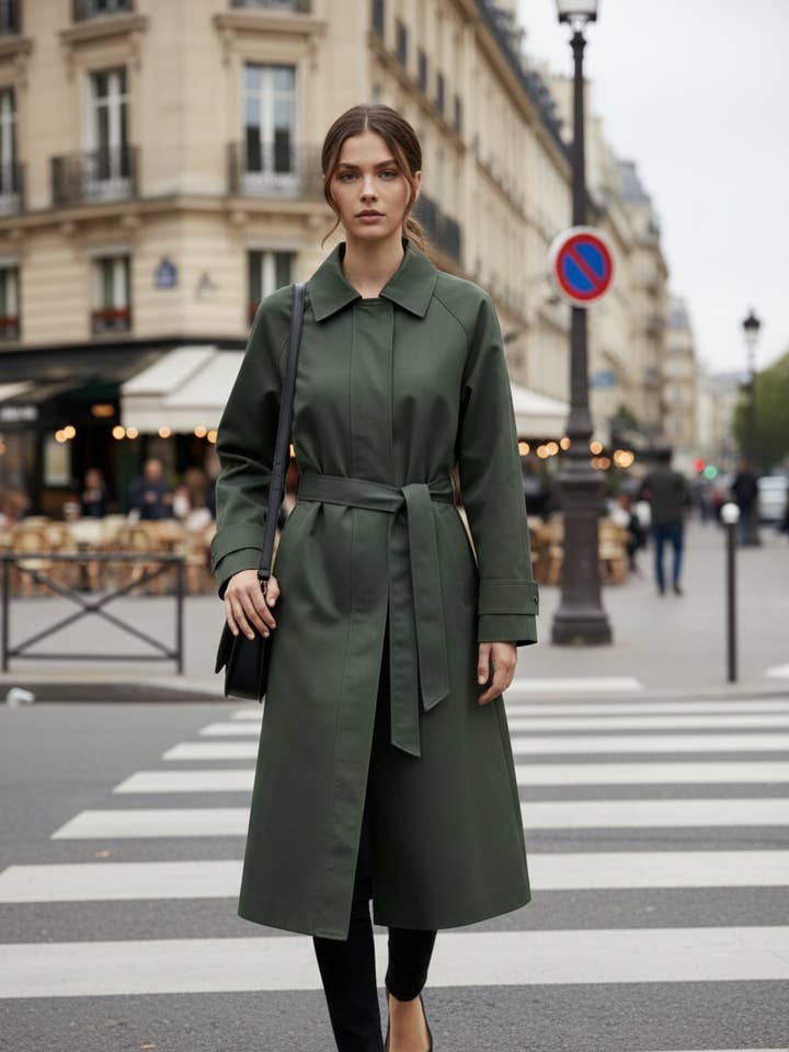 KZELL PARIS - Wholesale Trench Coat - Women's - TRENCH IMPERMÉABLE EN COTON MÉLANGE7