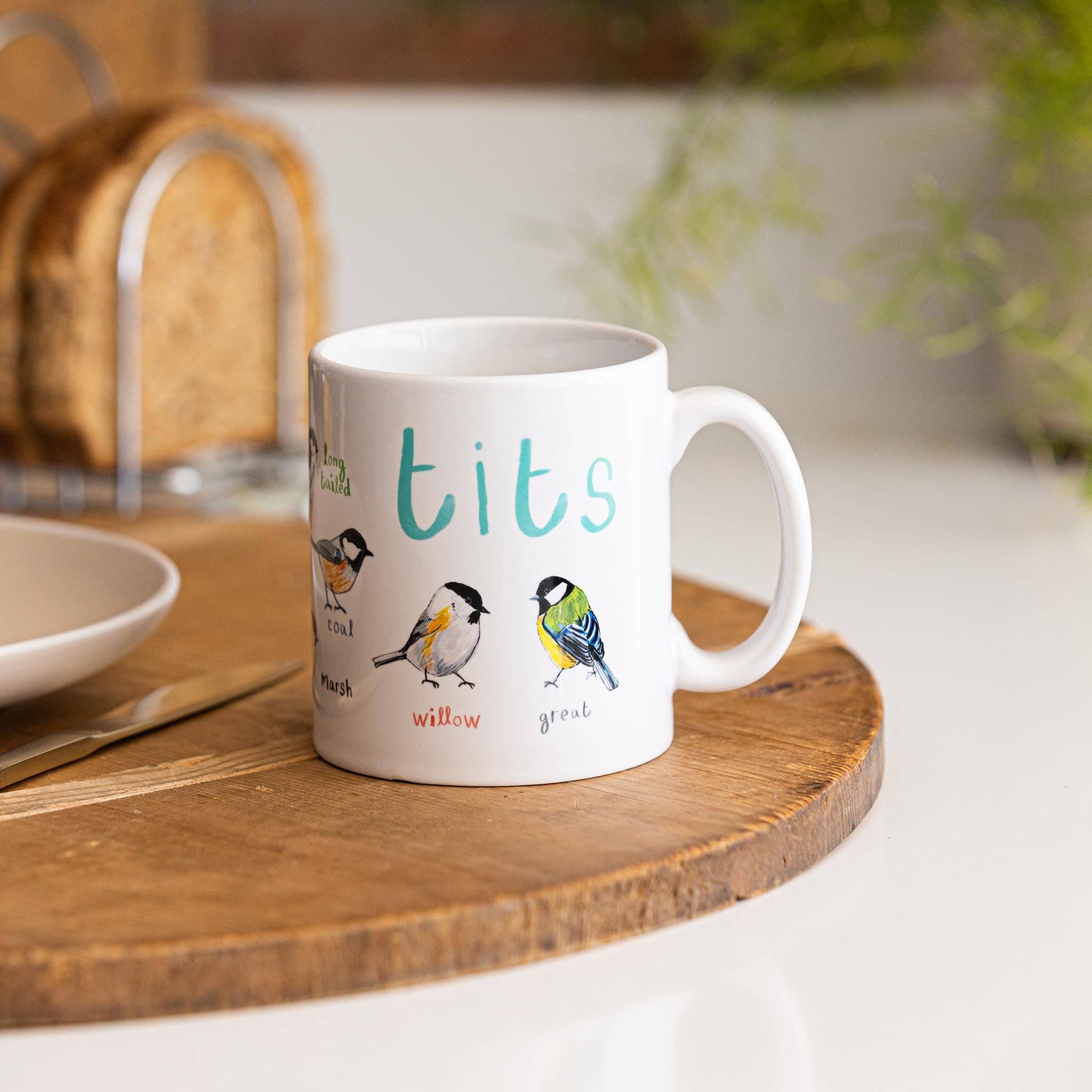 Sarah Edmonds Illustration - Wholesale Coffee Mug - Tits Ceramic Bird Pun Mug1