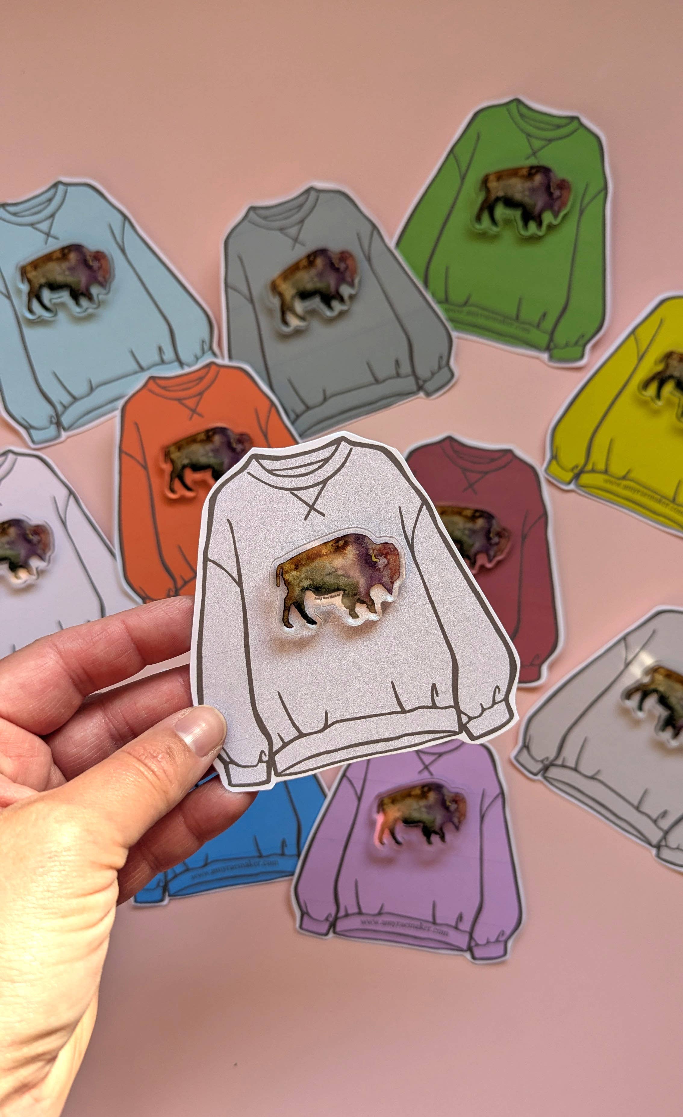 Amy Rae Maker - Wholesale Lapel Pin/Button - Bison Pin1