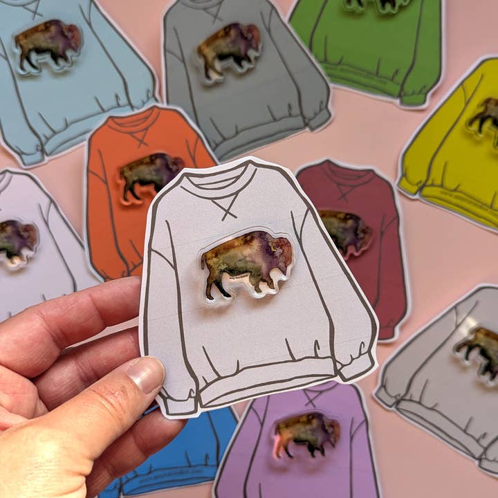 Amy Rae Maker - Wholesale Lapel Pin/Button - Bison Pin1